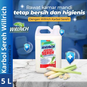 Willrich Karbol Sereh: Solusi Maksimal untuk Kebersihan Kamar Mandi Anda