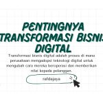 Pentingnya Transformasi Bisnis Digital