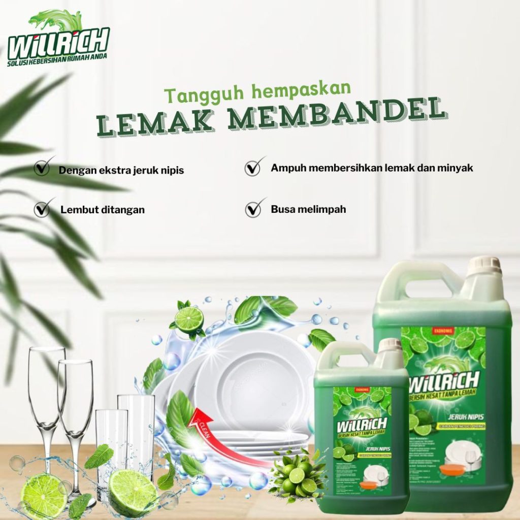 PRODUK  WILLRICH SABUN CUCI PIRING 